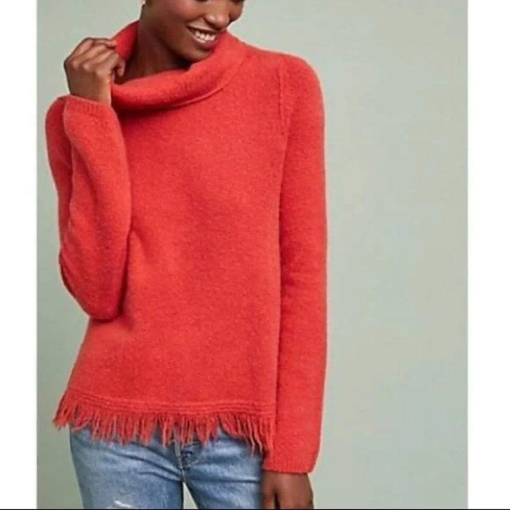 Anthropologie Aruna Fringe Cowlneck